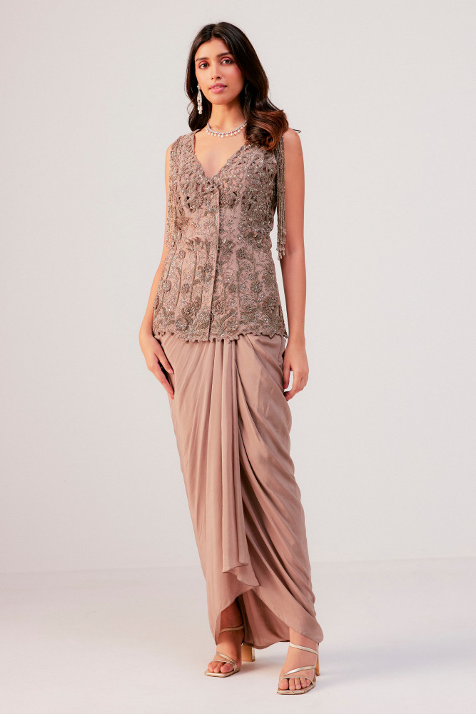 SANDRIFT DRAPE SKIRT SET