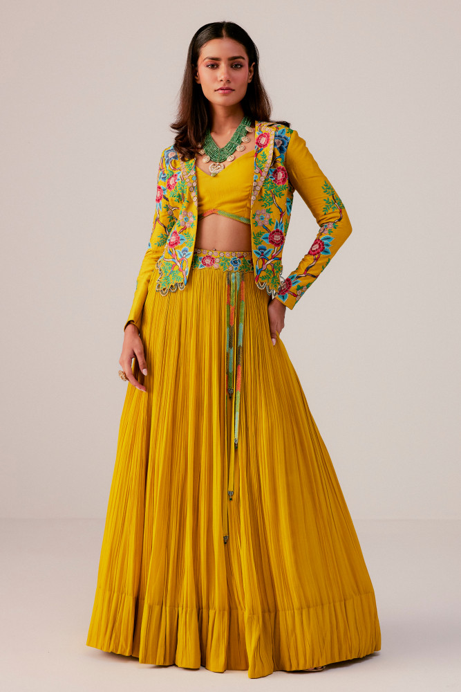 YELLOW LEHENGA SET