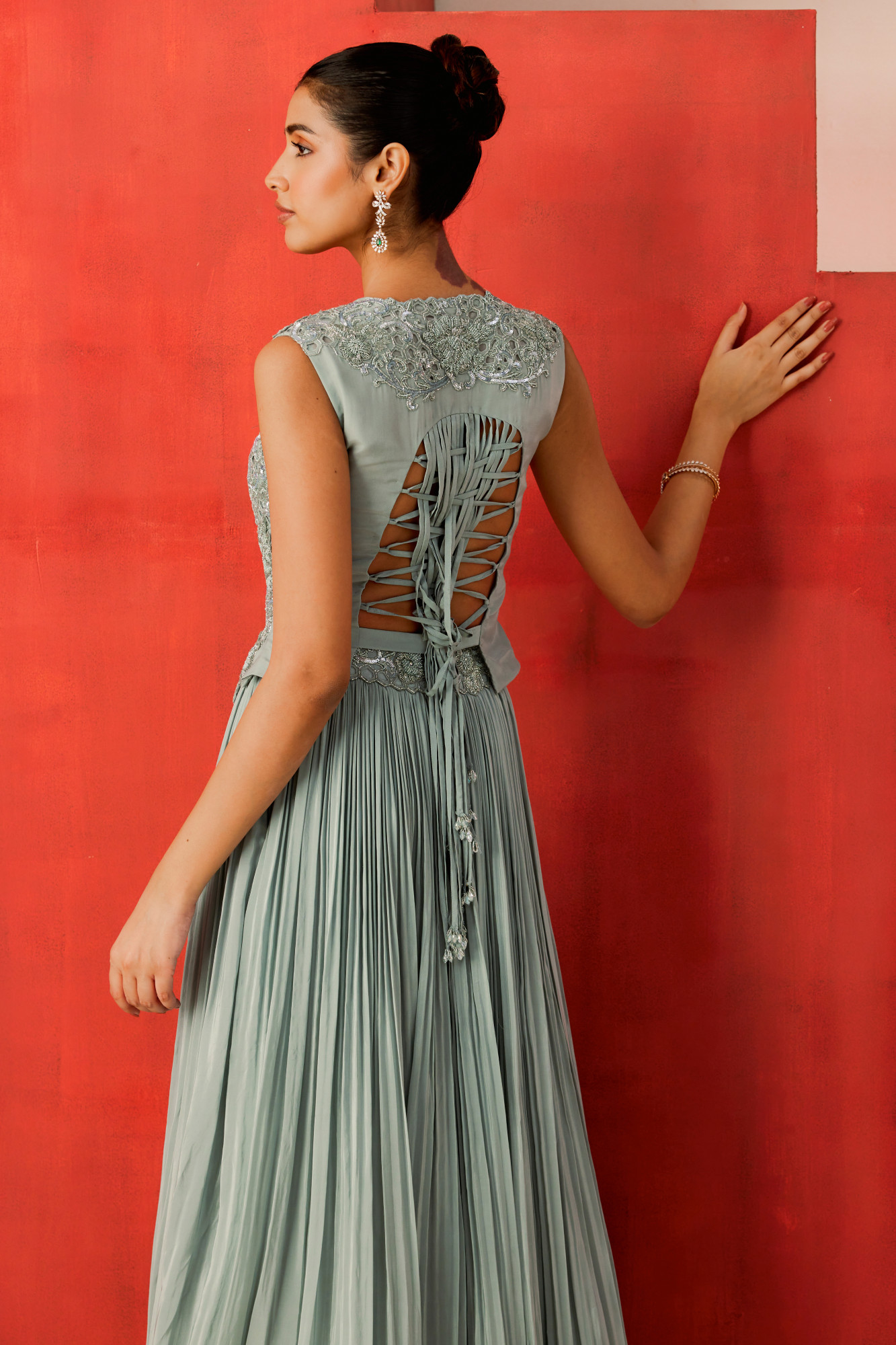 DUSKY BLUE LEHENGA SET WITH DUPATTA