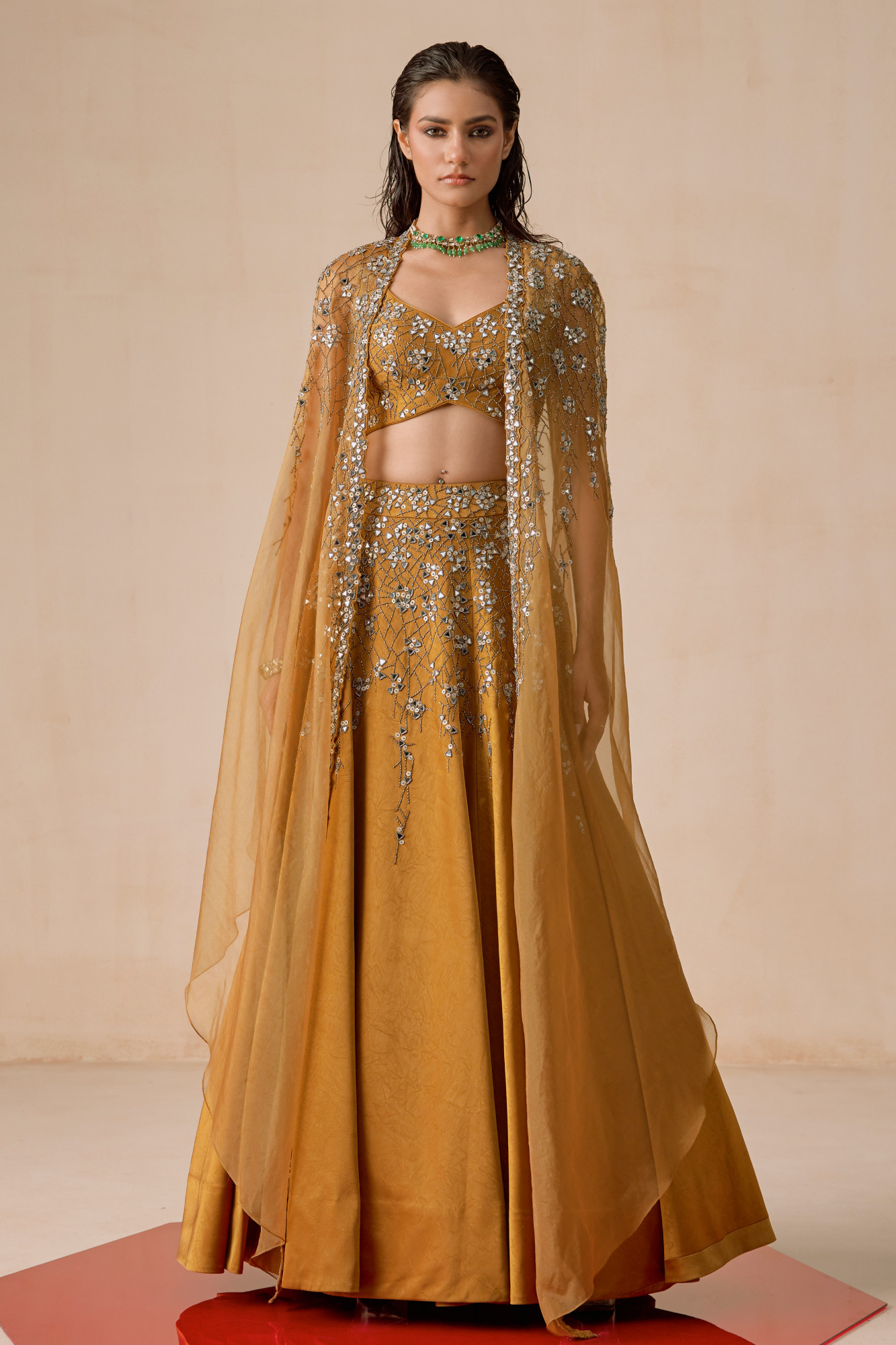 DARK MUSTARD LEHENGA SET