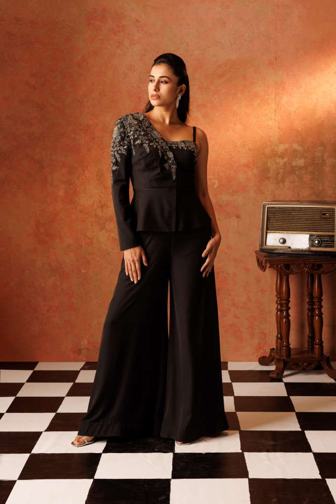 black one shoulder peplum dress Torrid One Shoulder Peplum Dress