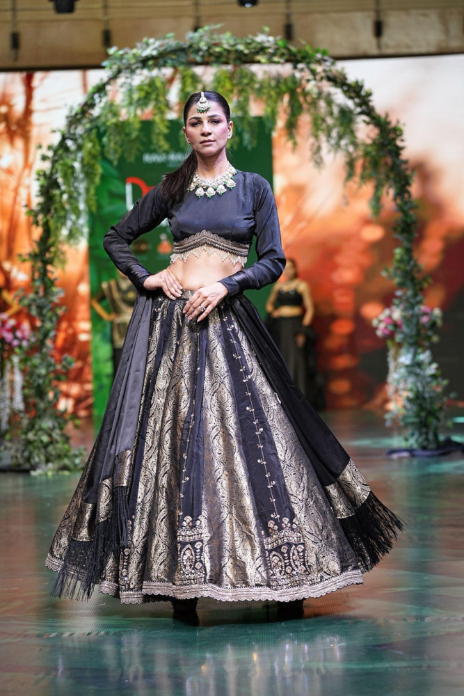 Image of Designer Banarasi Lehenga Set