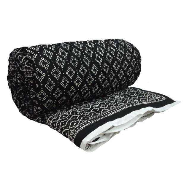 Black Quilt in Cotton