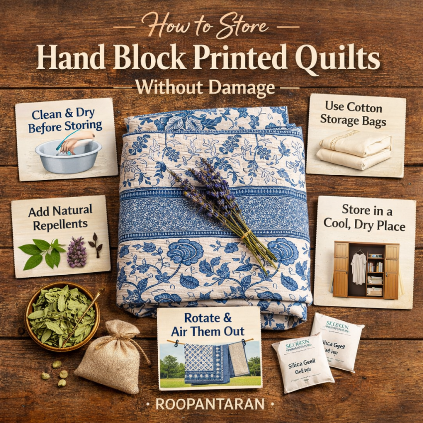 How to Store Hand Block Printed Quilts