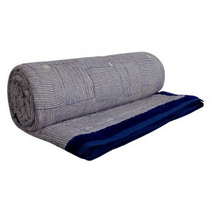 Hand Block Printed Cotton Queen Size Quilt  Chokor Patti Nili 101628