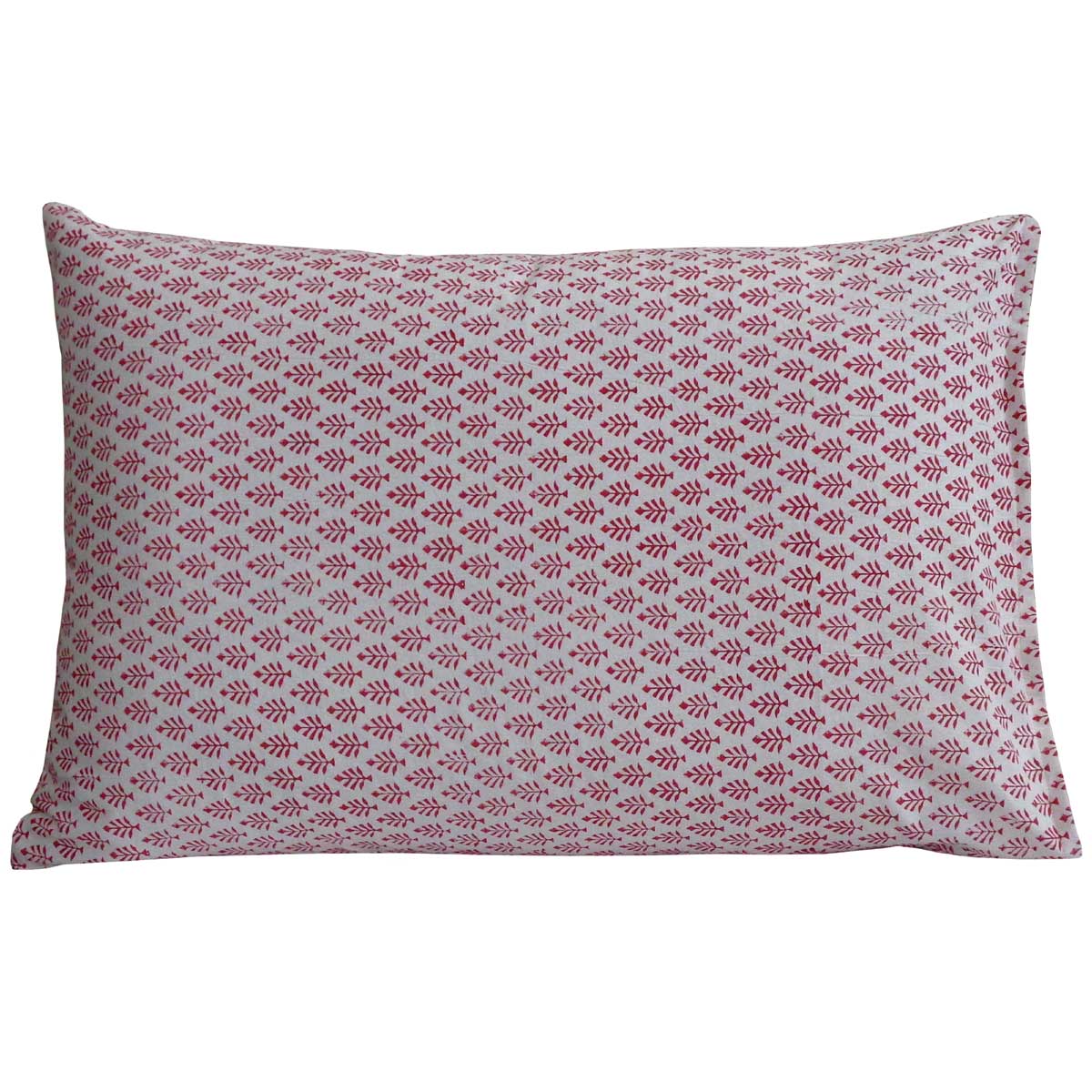 Hand Block Printed Cotton Pillows Cover 50x70 cm Set of 2 Neem Raspberry 204714