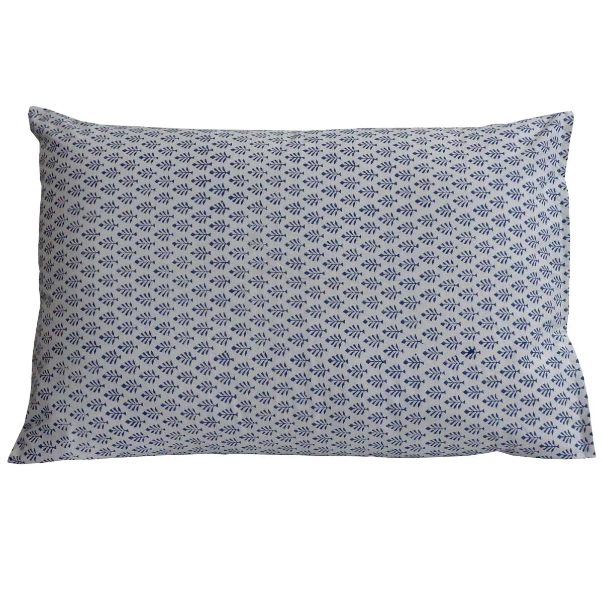 Hand Block Printed Cotton Pillows Cover 50x70 cm Set of 2 Neem Estate Blue 202831