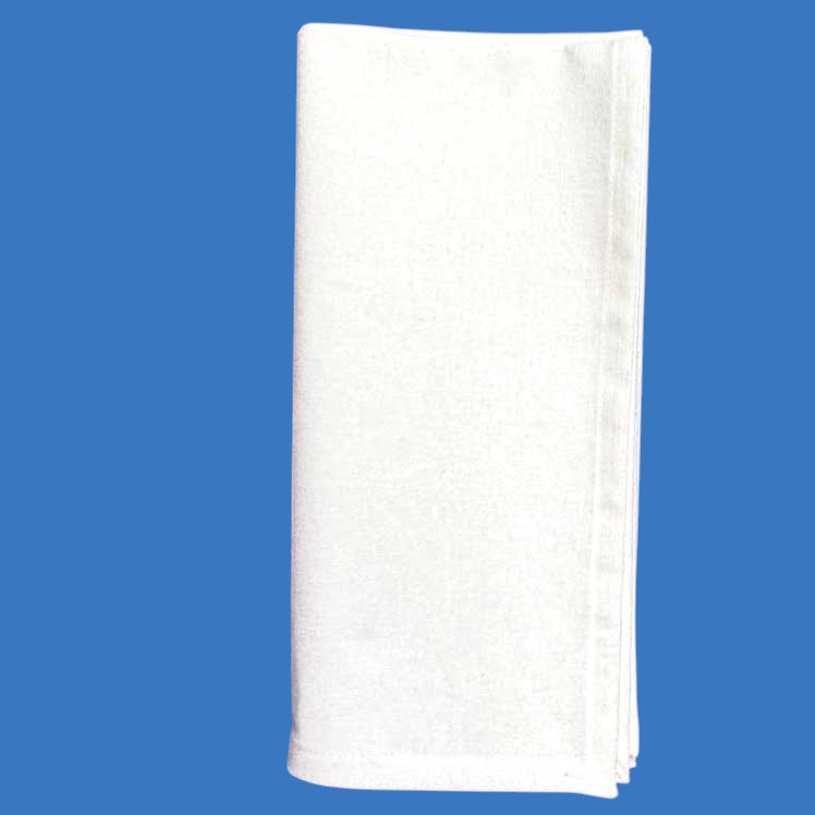 100 Cotton Plain White Napkin Set of 4 Napkins 302012