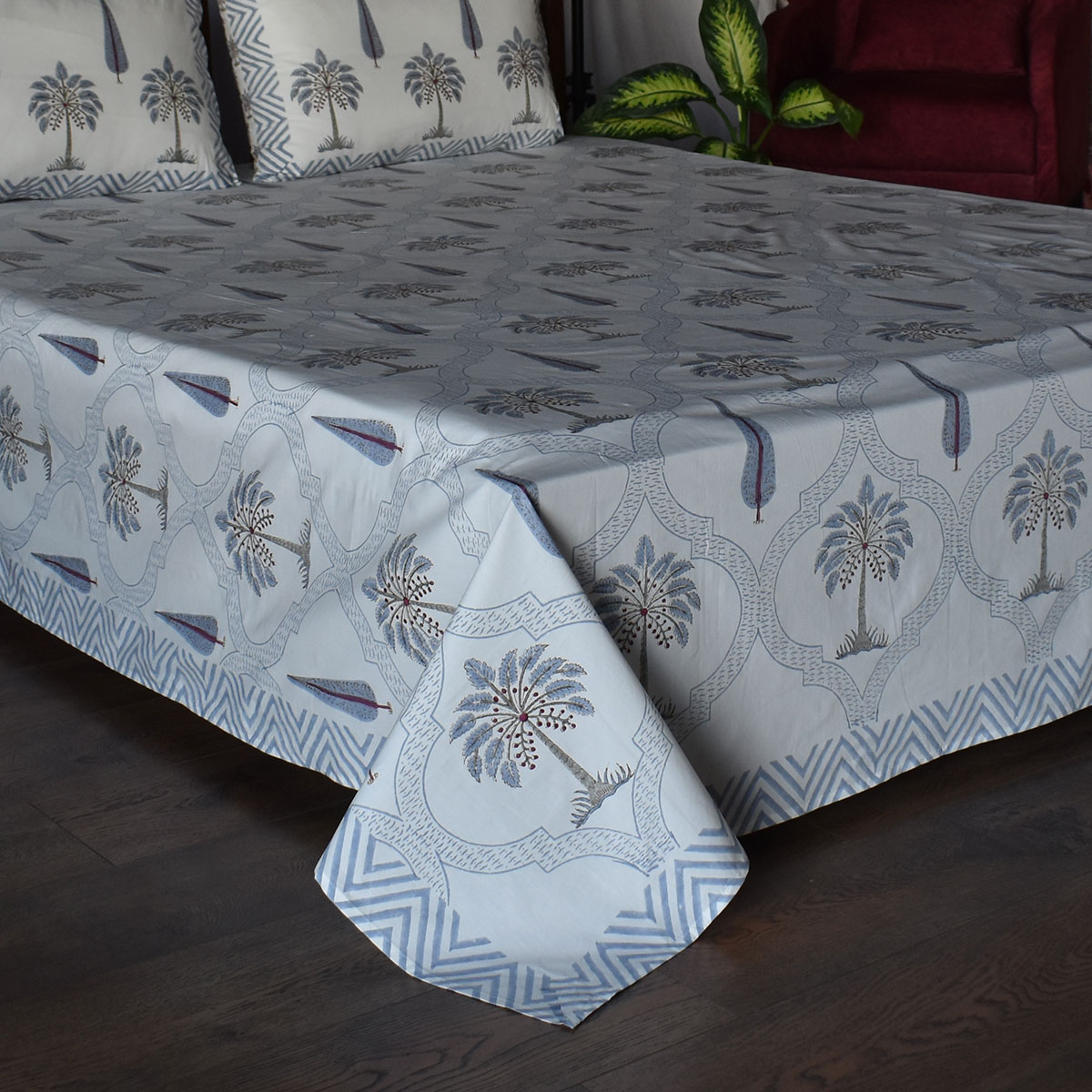 Queen Size Percale Fine Cotton Bedspread with 2 Pillow Cases 200008