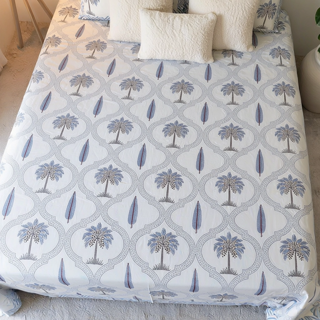 Queen Size Percale Fine Cotton Bedspread with 2 Pillow Cases 200008