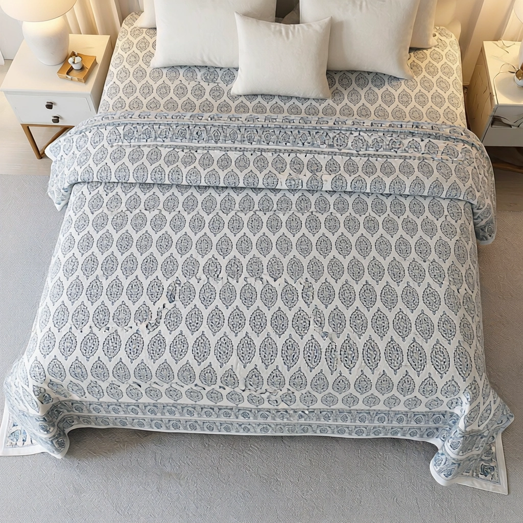 Queen Size Percale Fine Cotton Bedspread with 2 Pillow Cases 200039