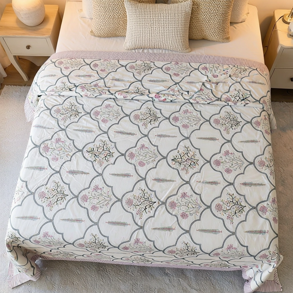 Queen Size Percale Fine Cotton Bedspread with 2 Pillow Cases 200081