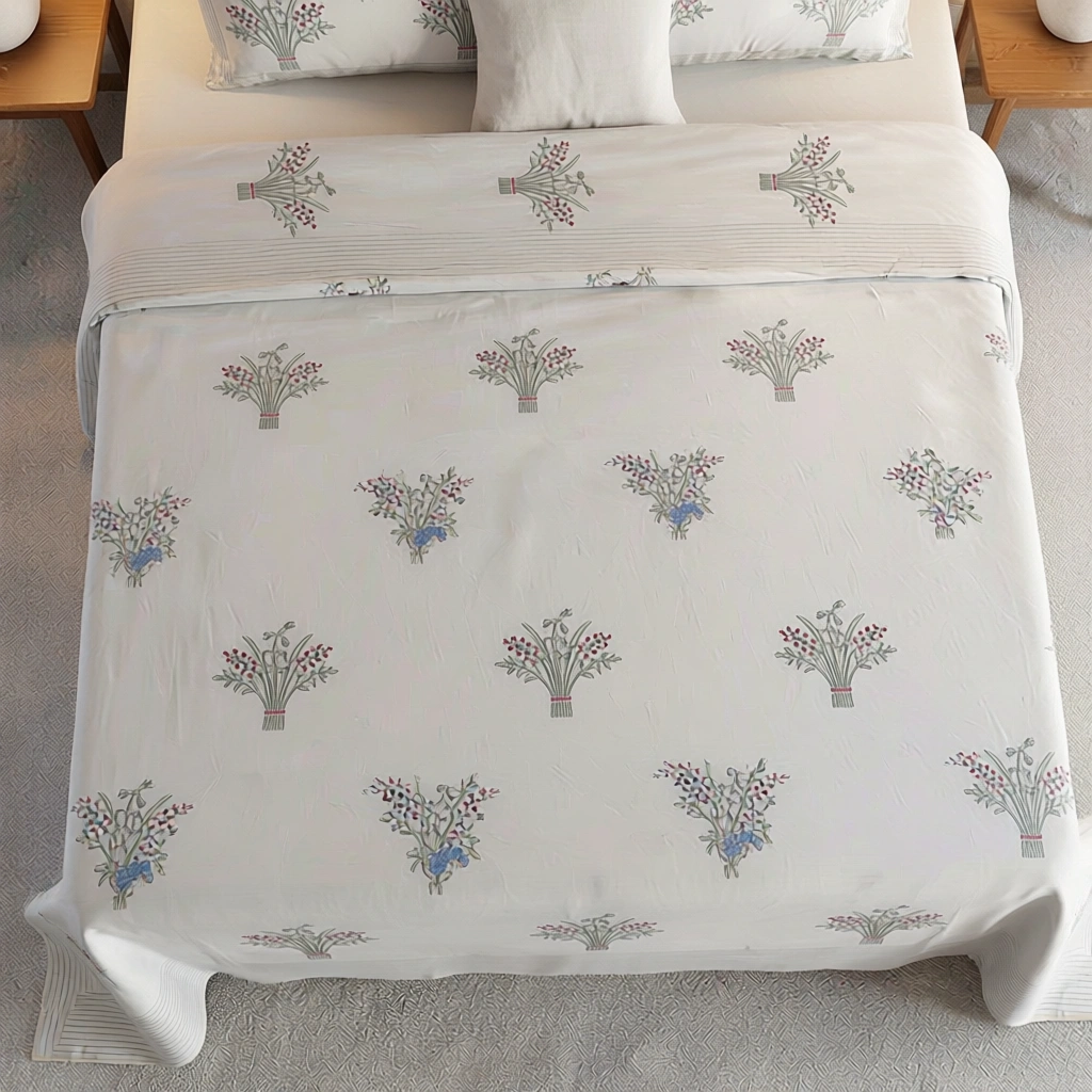 Queen Size Percale Fine Cotton Bedspread with 2 Pillow Cases 200087
