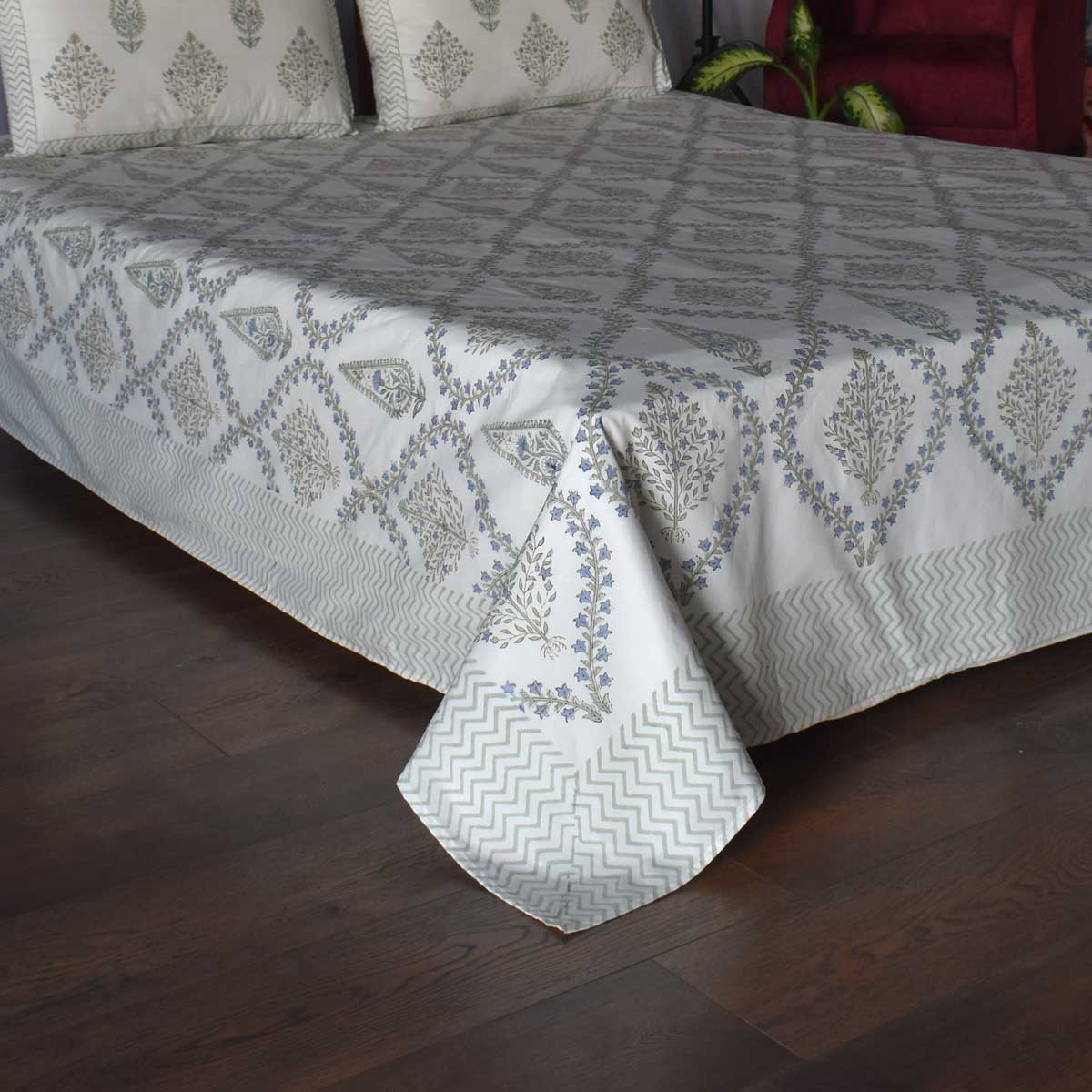 Queen Size Percale Fine Cotton Bedspread with 2 Pillow Cases 200088