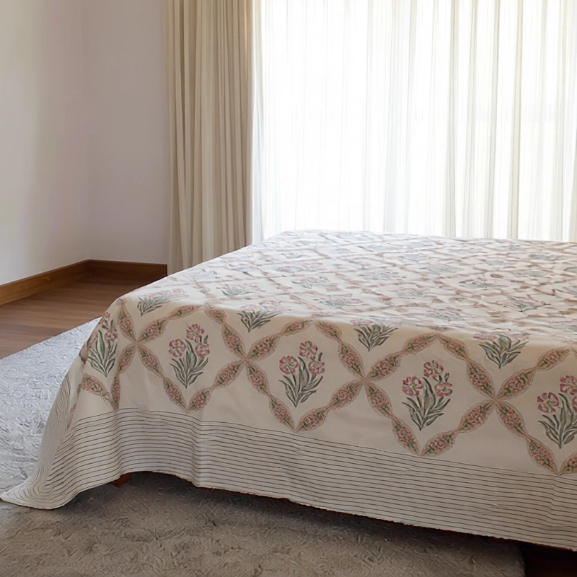 Queen Size Percale Fine Cotton Bedspread with 2 Pillow Cases 200090