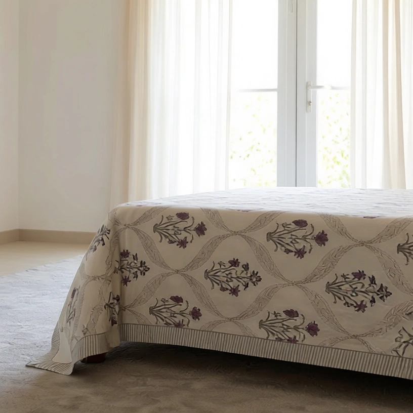 Queen Size Percale Fine Cotton Bedspread with 2 Pillow Cases 200091