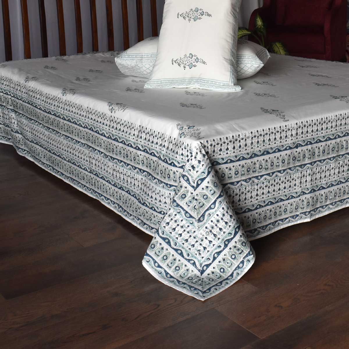 Queen Size Percale Fine Cotton Bedspread with 2 Pillow Cases 200093