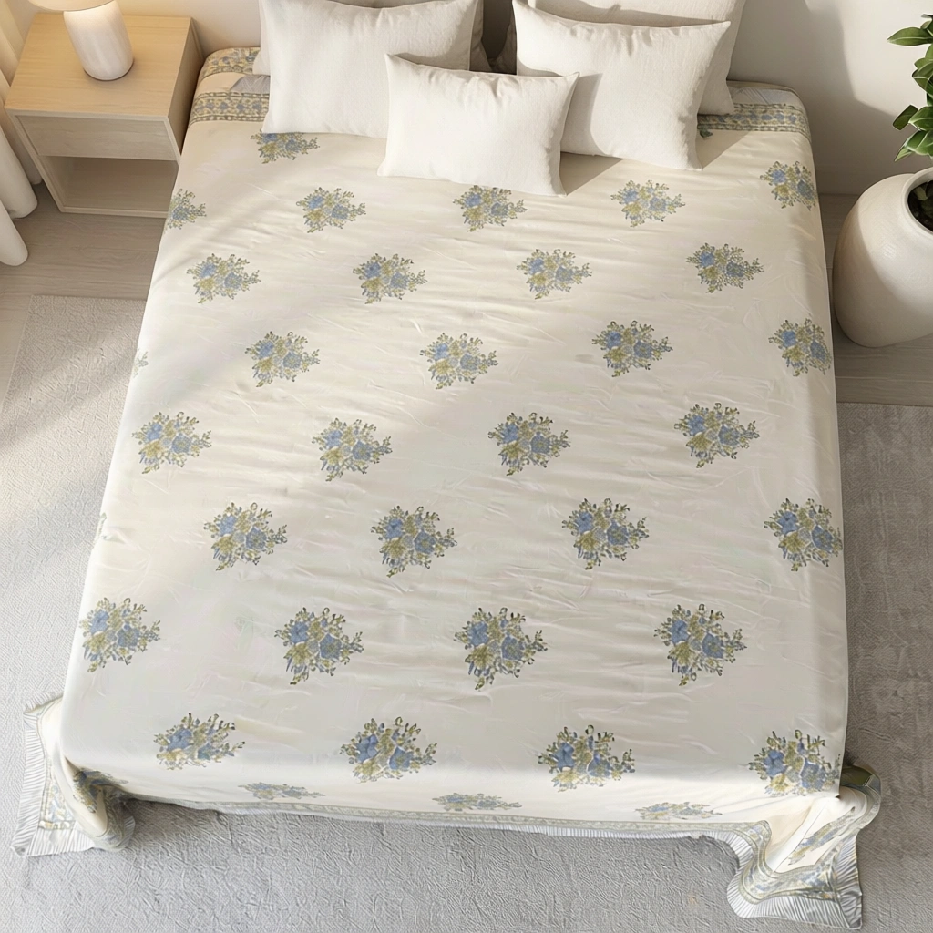 Queen Size Percale Fine Cotton Bedspread with 2 Pillow Cases 200097