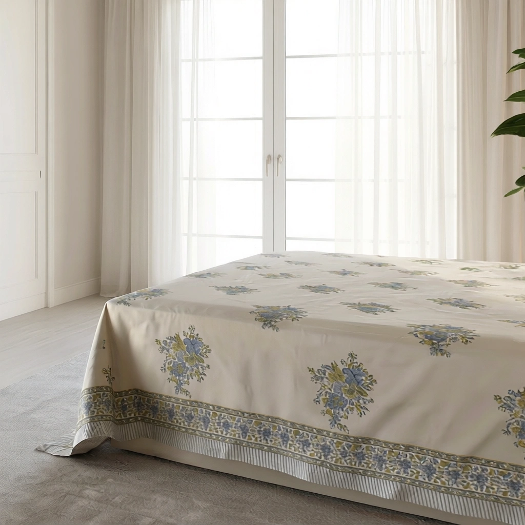 Queen Size Percale Fine Cotton Bedspread with 2 Pillow Cases 200097