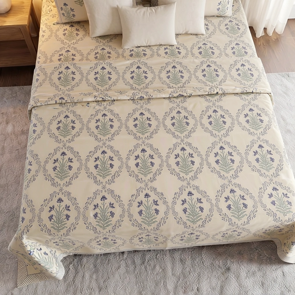 Queen Size Percale Fine Cotton Bedspread with 2 Pillow Cases 200098