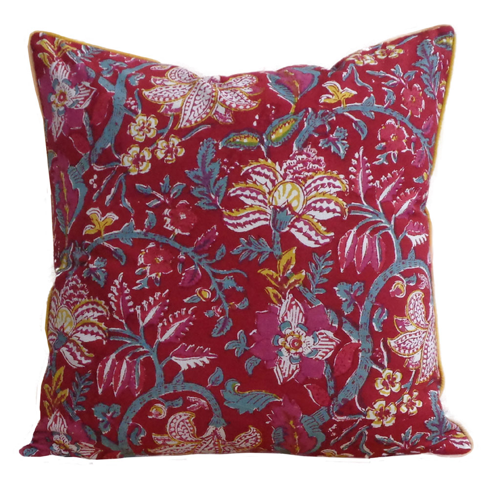 Piping Cushion Cover 50x50 cms Anarkali Red Gud 201397