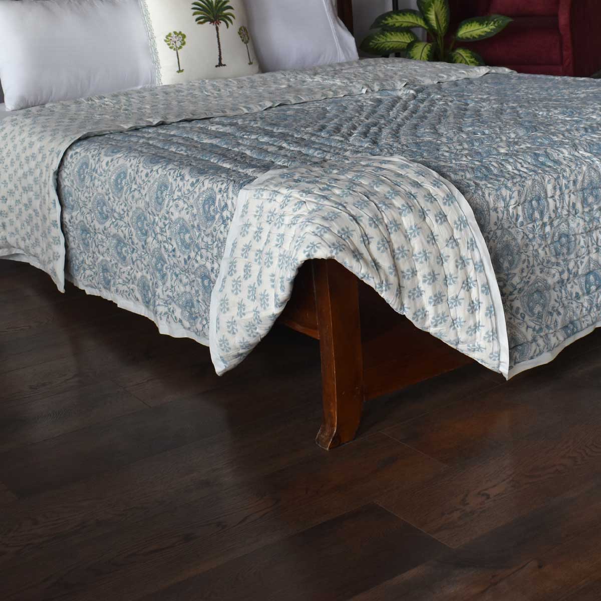 Hand Block Printed Cotton King Size Quilt 202217