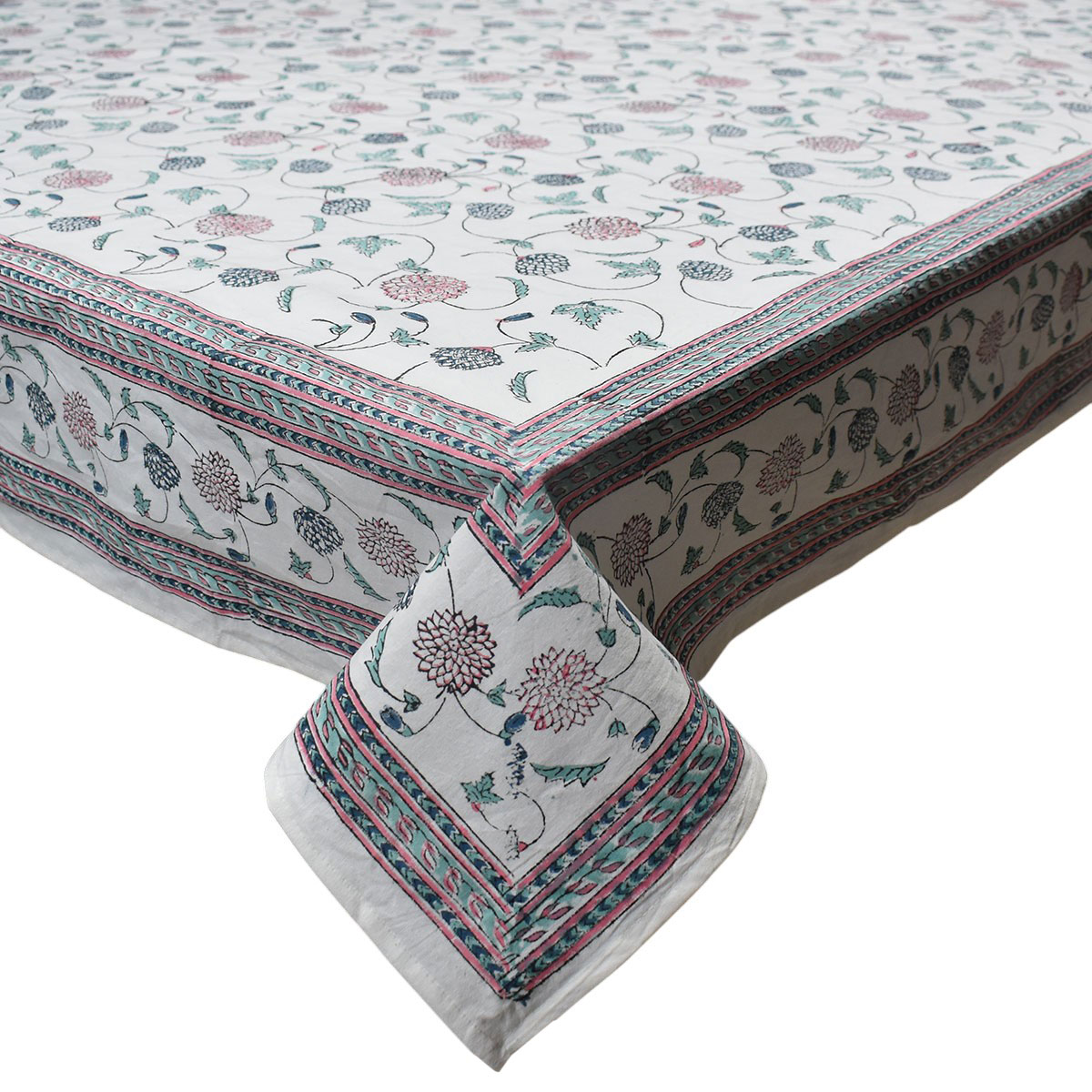 Wood Block Printed Handmade Tablecloth 150x220 cms 202428