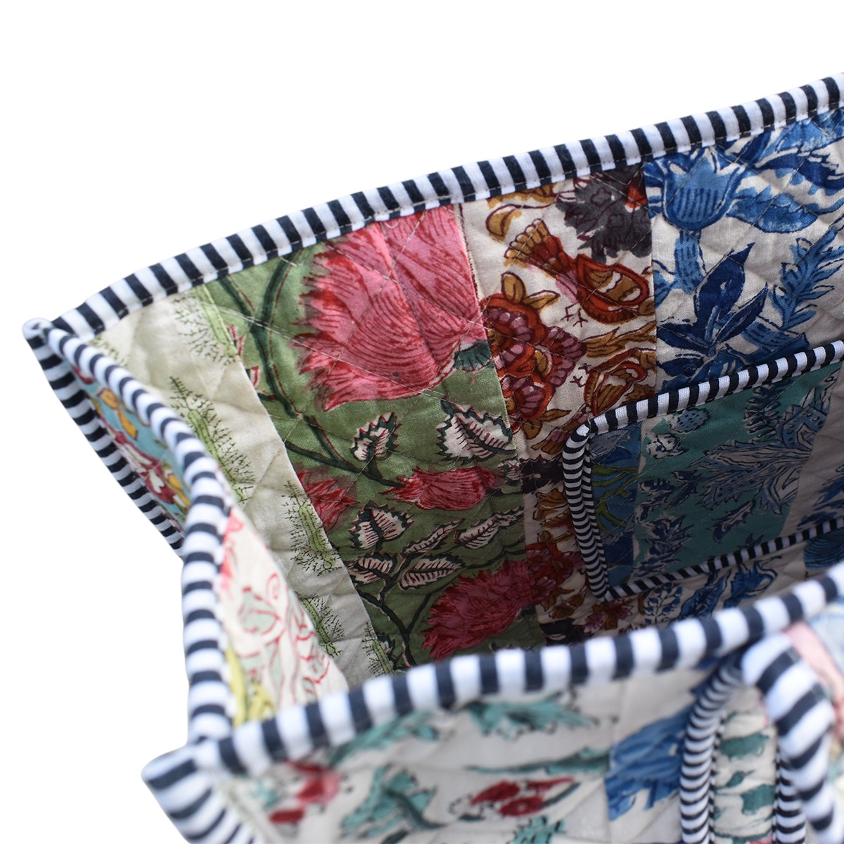 Hand Block Printed Cotton Quilted Tote Bag 251118