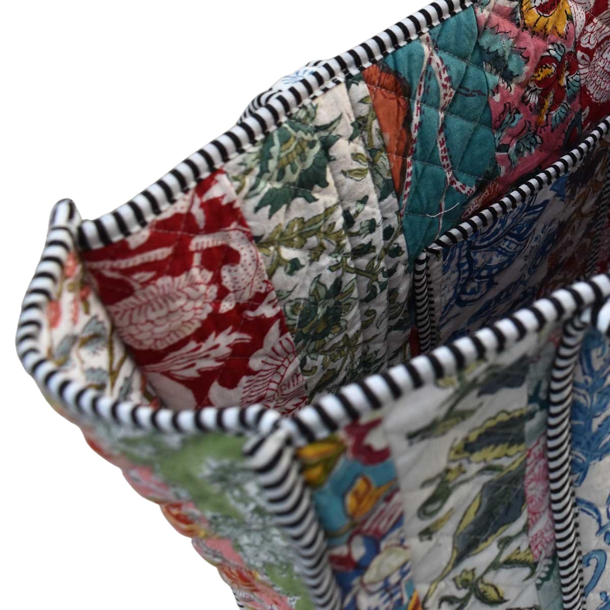 Hand Block Printed Cotton Quilted Tote Bag 251128