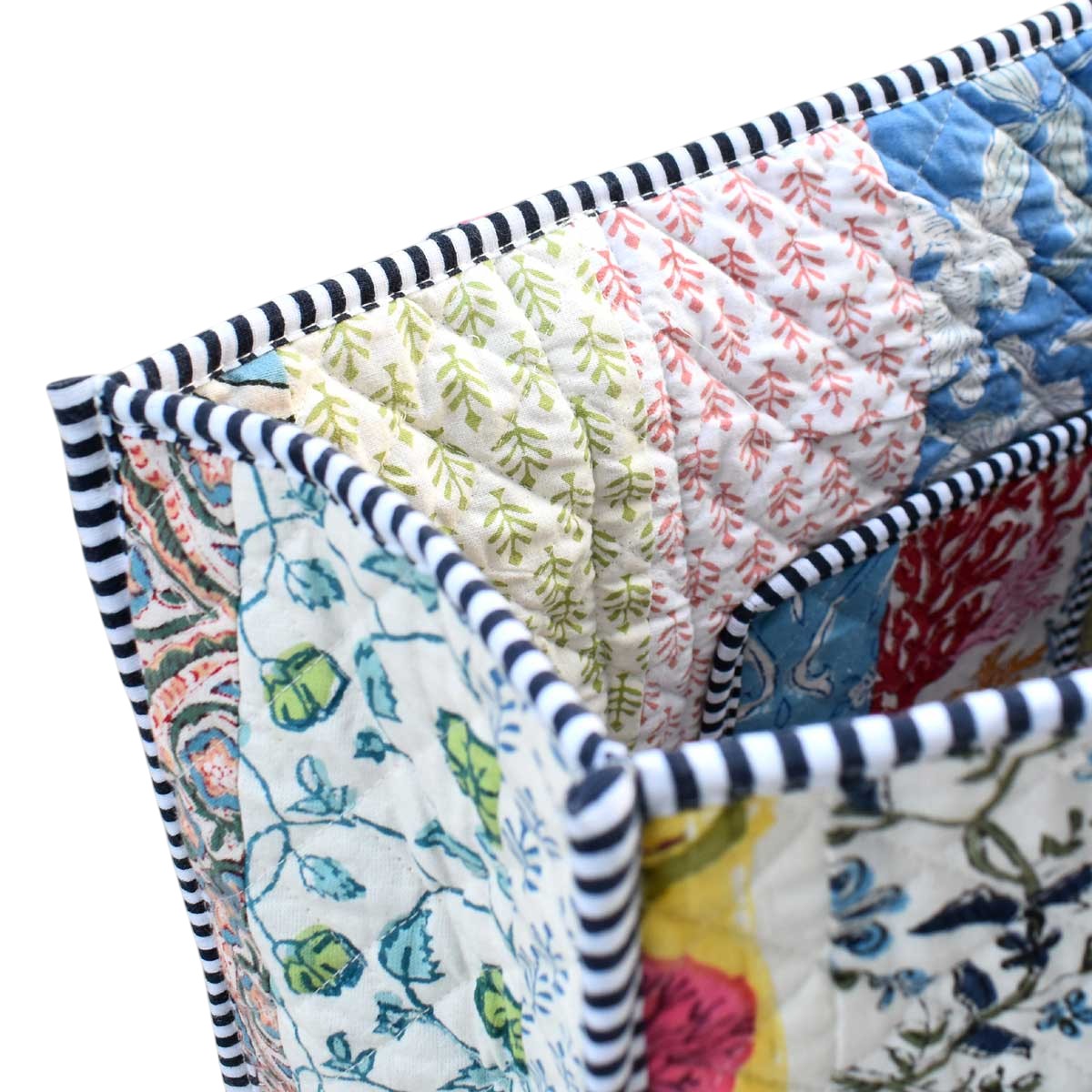 Hand Block Printed Cotton Quilted Tote Bag 251130