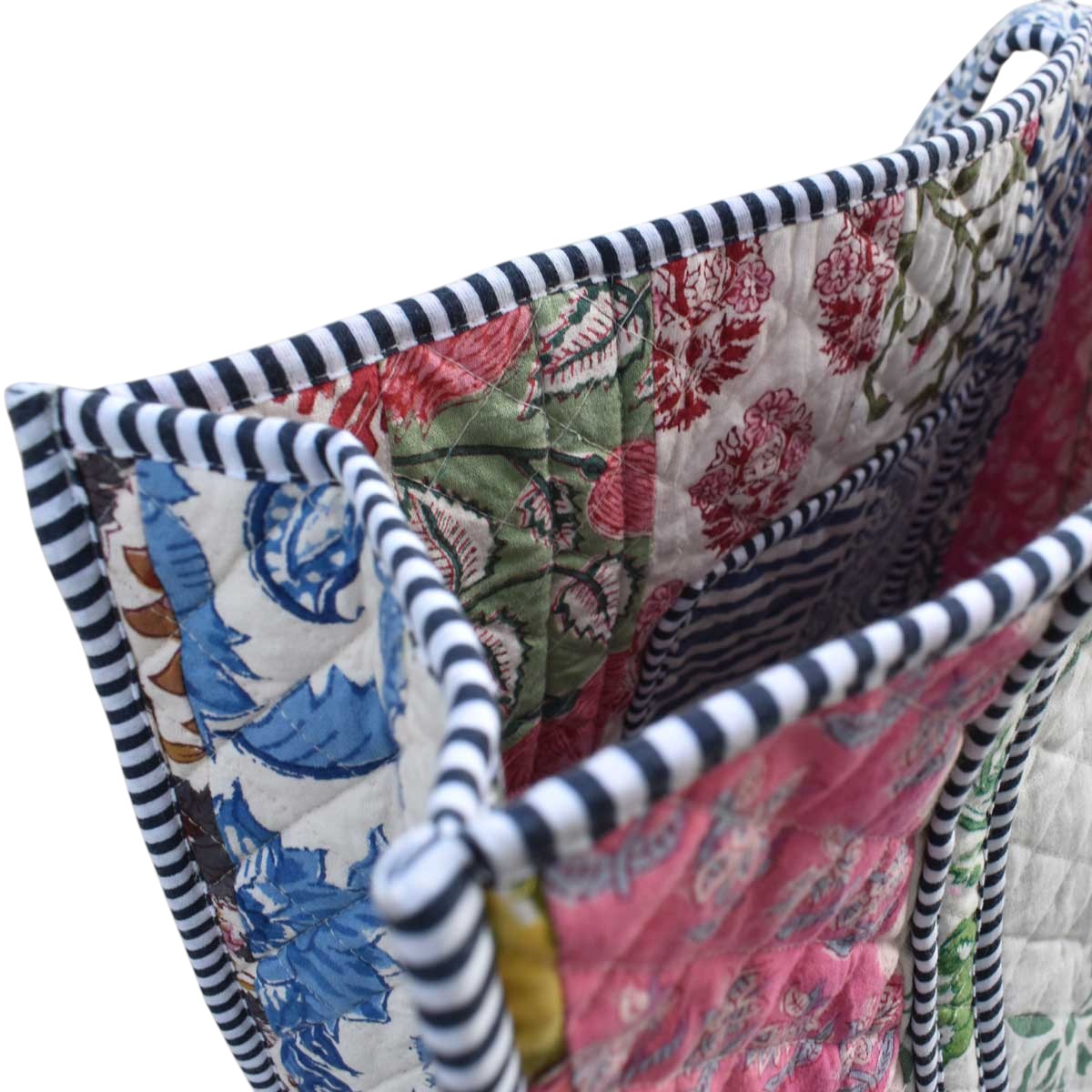 Hand Block Printed Cotton Quilted Tote Bag  251195