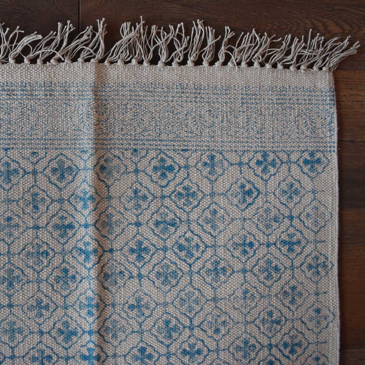 2 x 3 Feet Resist Print Hand Block Printed Cotton RUGS 260105