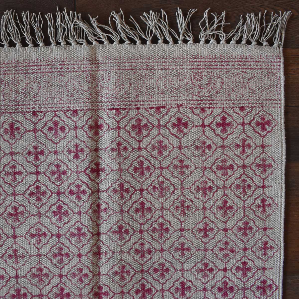 2 x 3 Feet Resist Print Hand Block Printed Cotton RUGS 260105