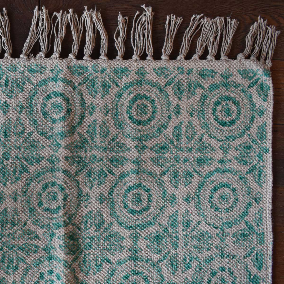 2 x 3 Feet Resist Print Hand Block Printed Cotton RUGS 260109