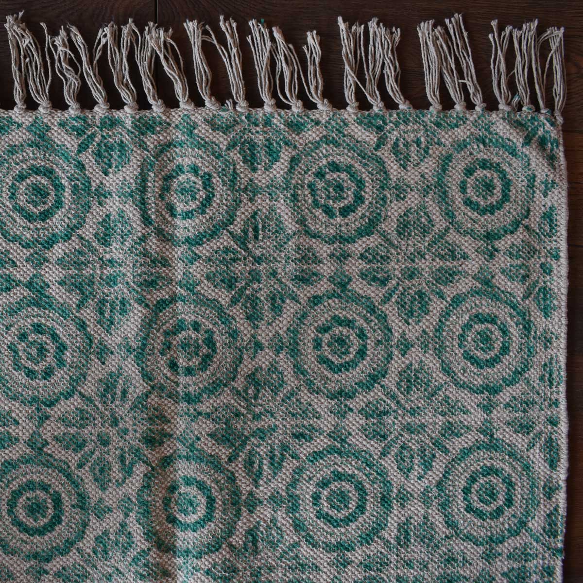 2 x 3 Feet Resist Print Hand Block Printed Cotton RUGS 260109