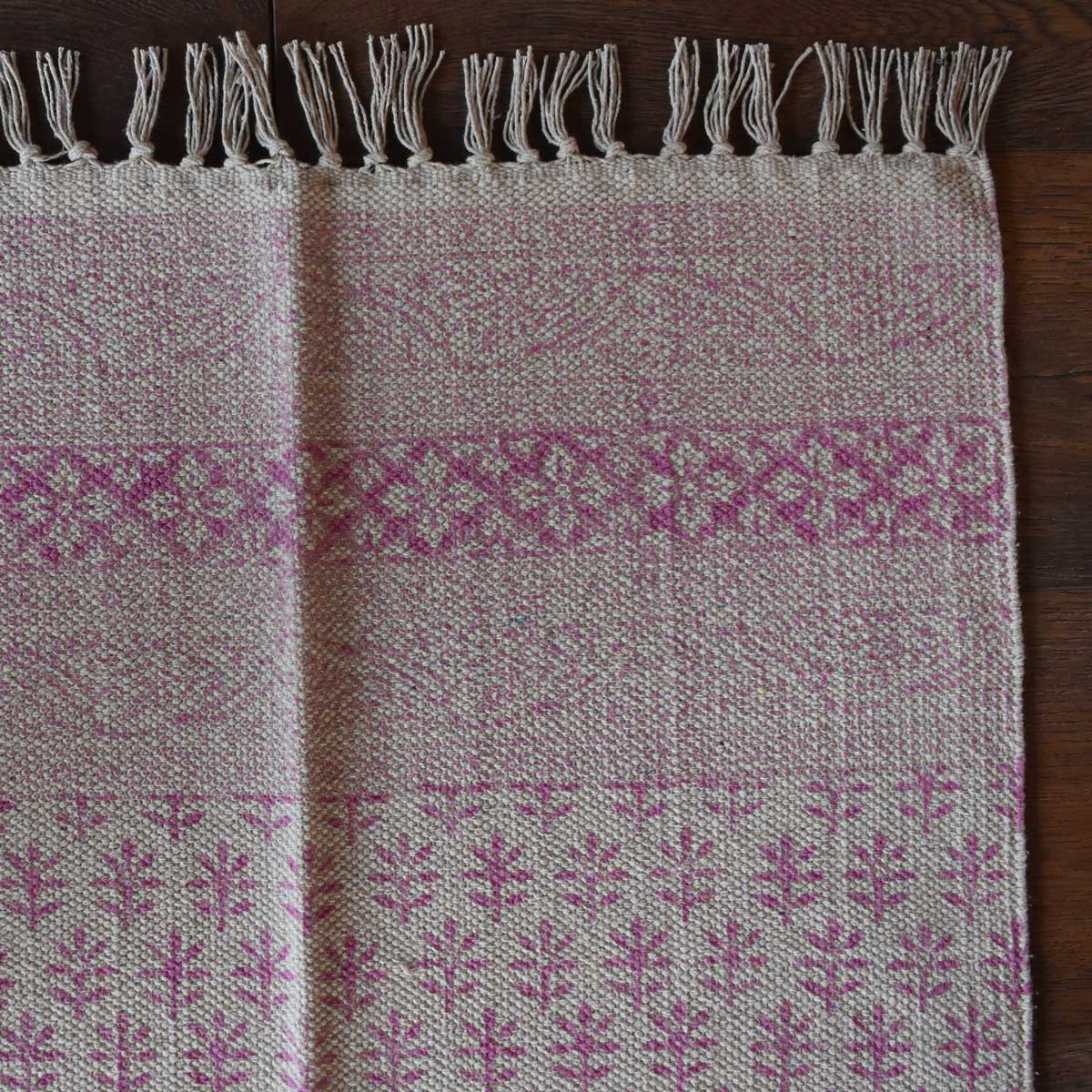 2 x 3 Feet Resist Print Hand Block Printed Cotton RUGS 260110
