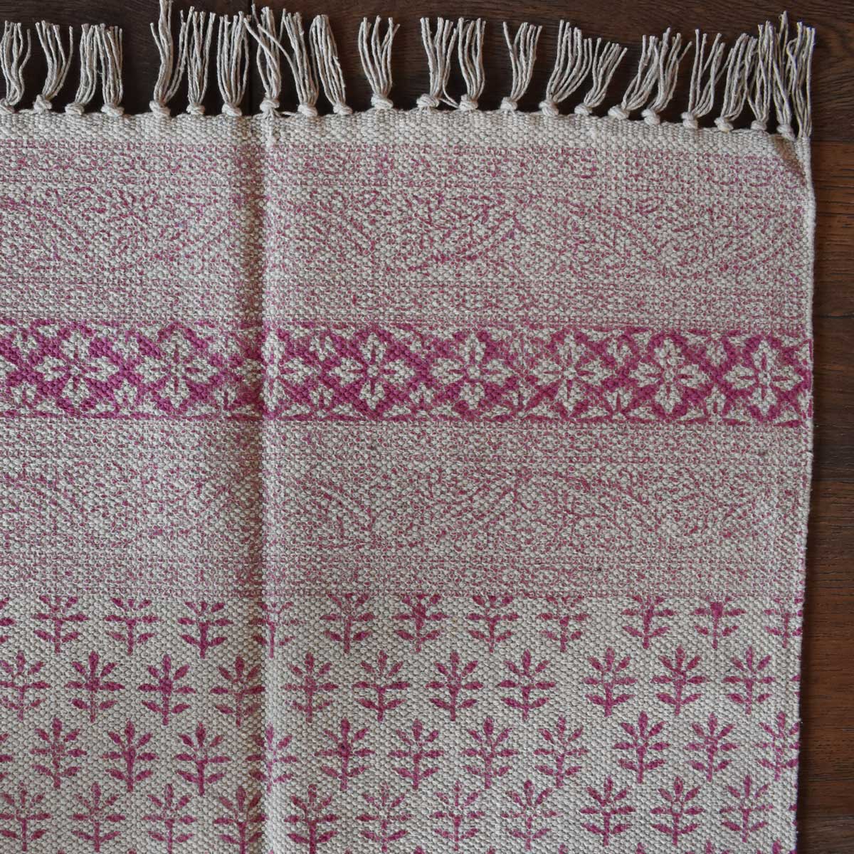 2 x 3 Feet Resist Print Hand Block Printed Cotton RUGS 260110
