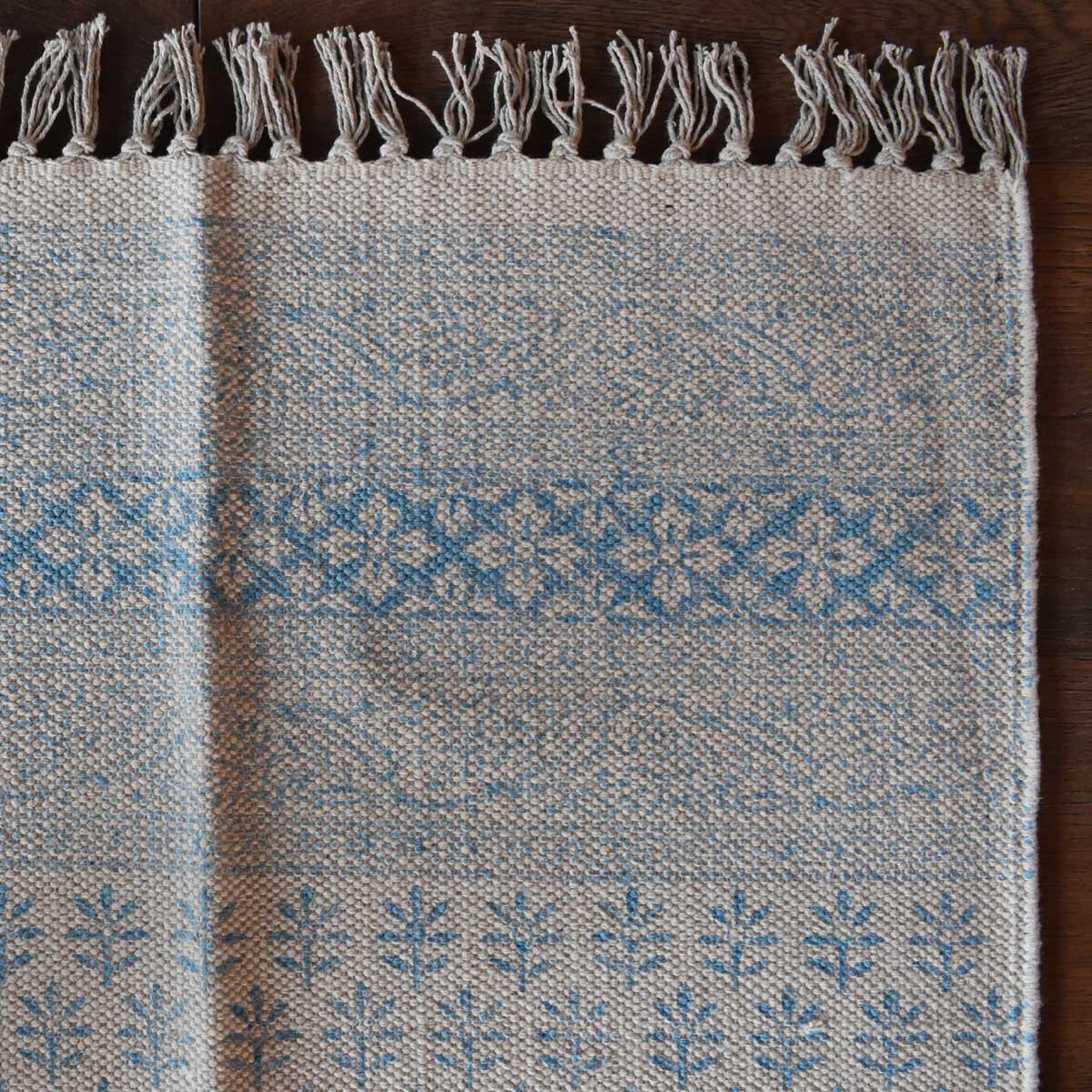 2 x 3 Feet Resist Print Hand Block Printed Cotton RUGS 260111