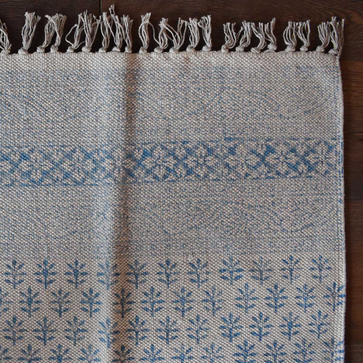 2 x 3 Feet Resist Print Hand Block Printed Cotton RUGS 260111