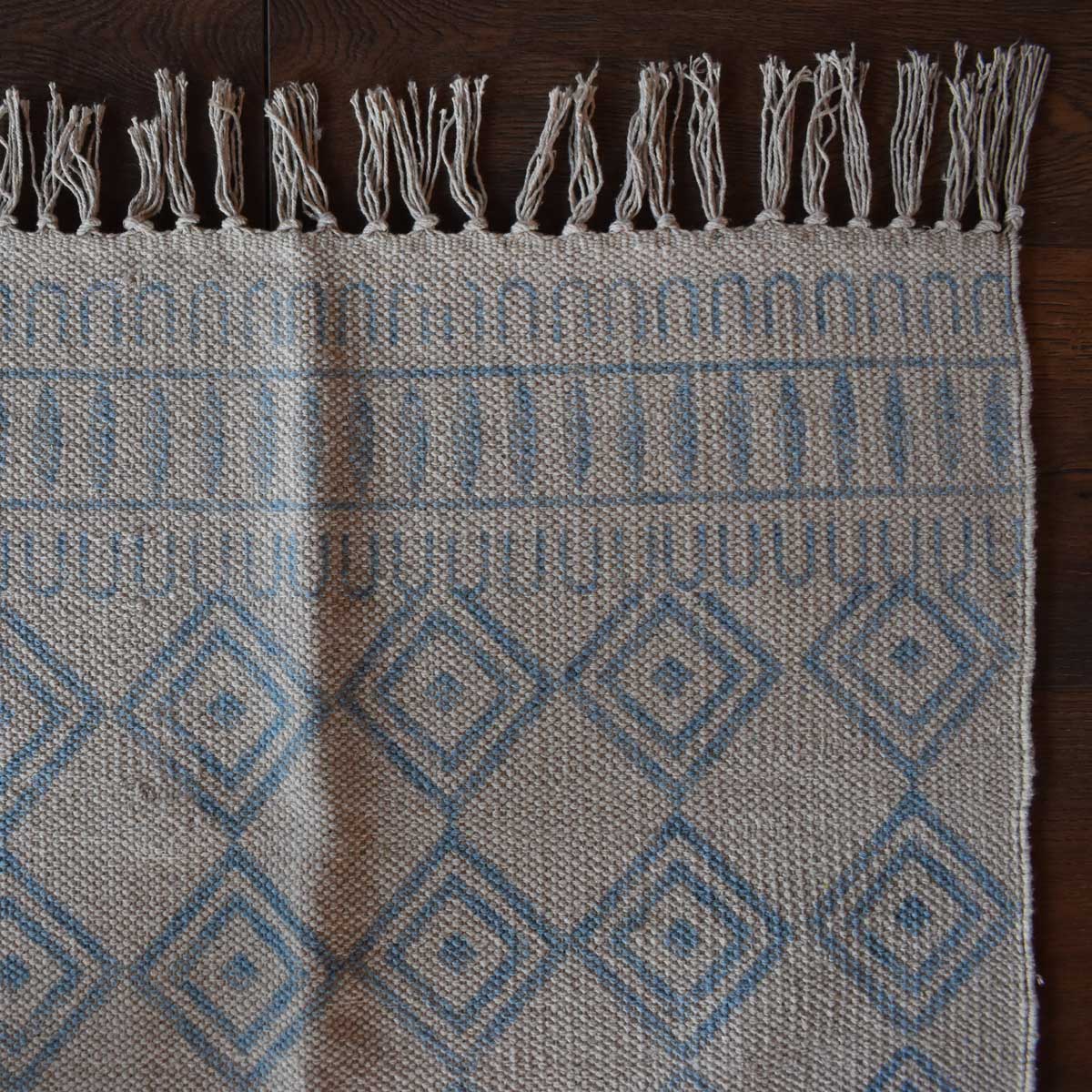 2 x 3 Feet Resist Print Hand Block Printed Cotton RUGS 260113