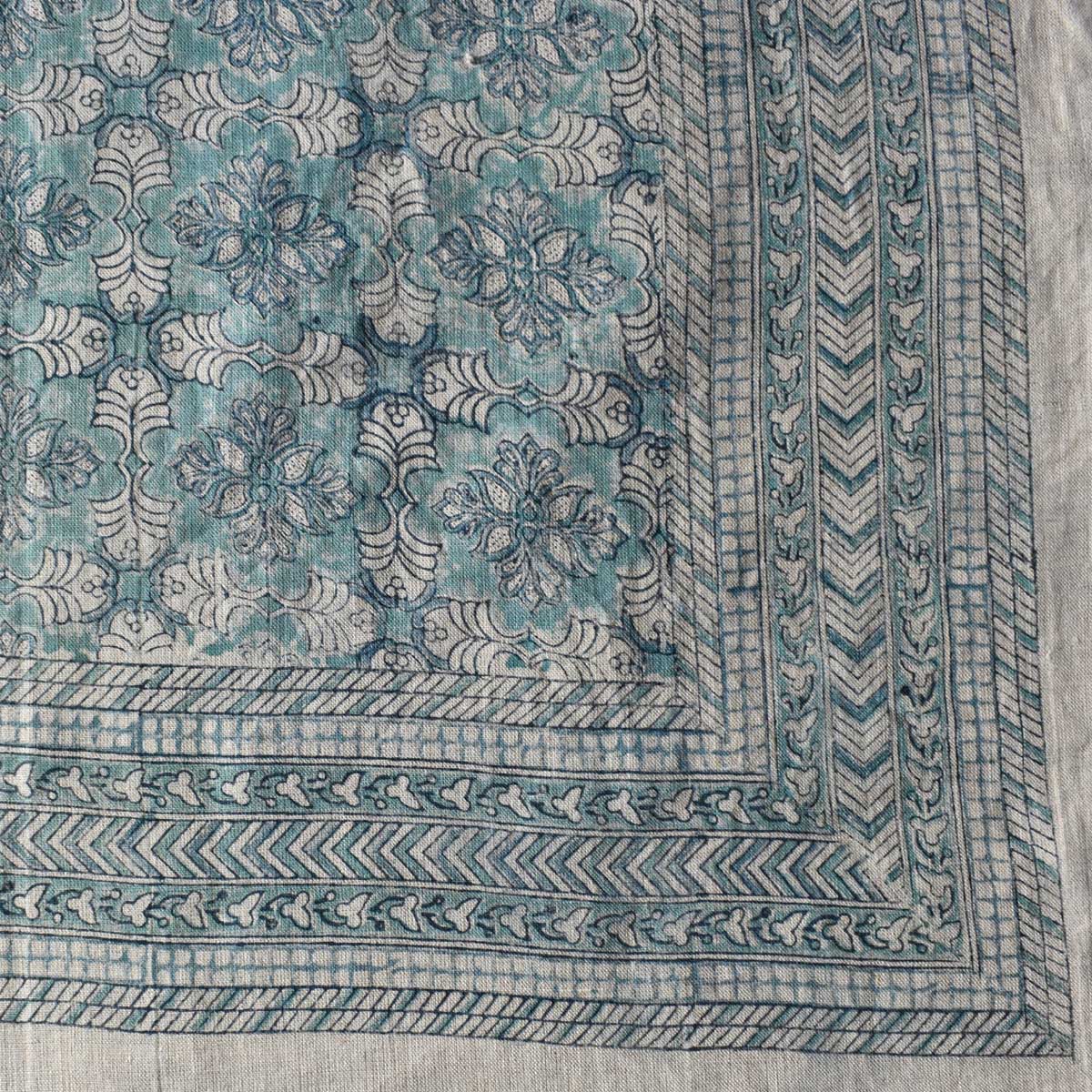 Wood Block Printed Handmade Tablecloth 150x220 cms Lin 260224