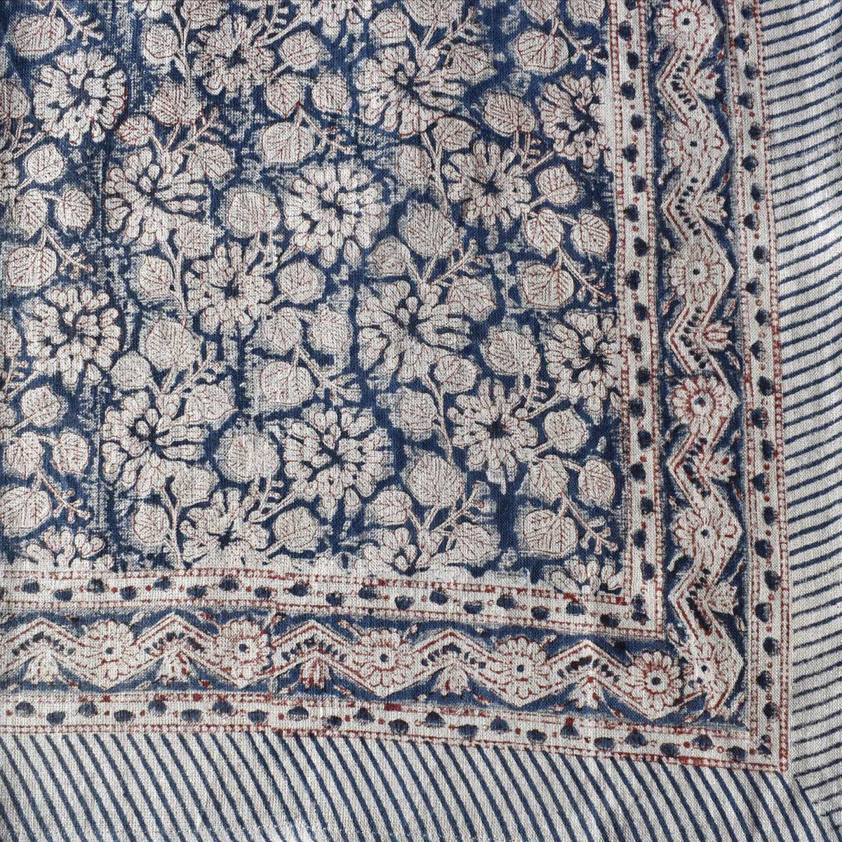 Wood Block Printed Handmade Tablecloth 150x220 cms Lin 260227