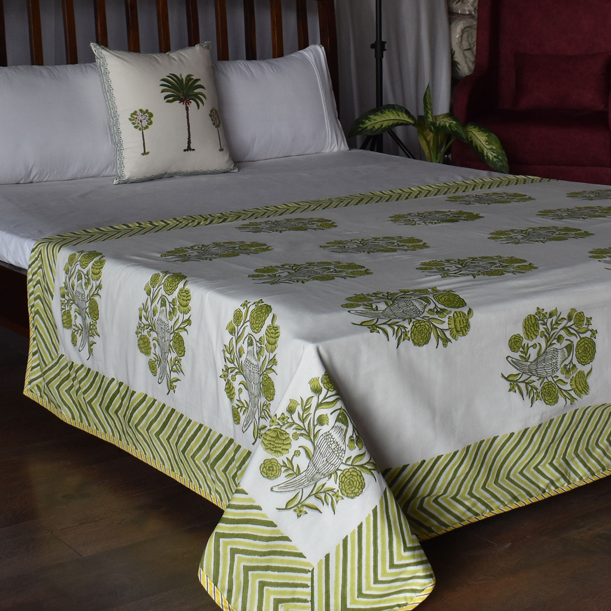 Hand Block Printed Cotton Twin Size Dohar 260511