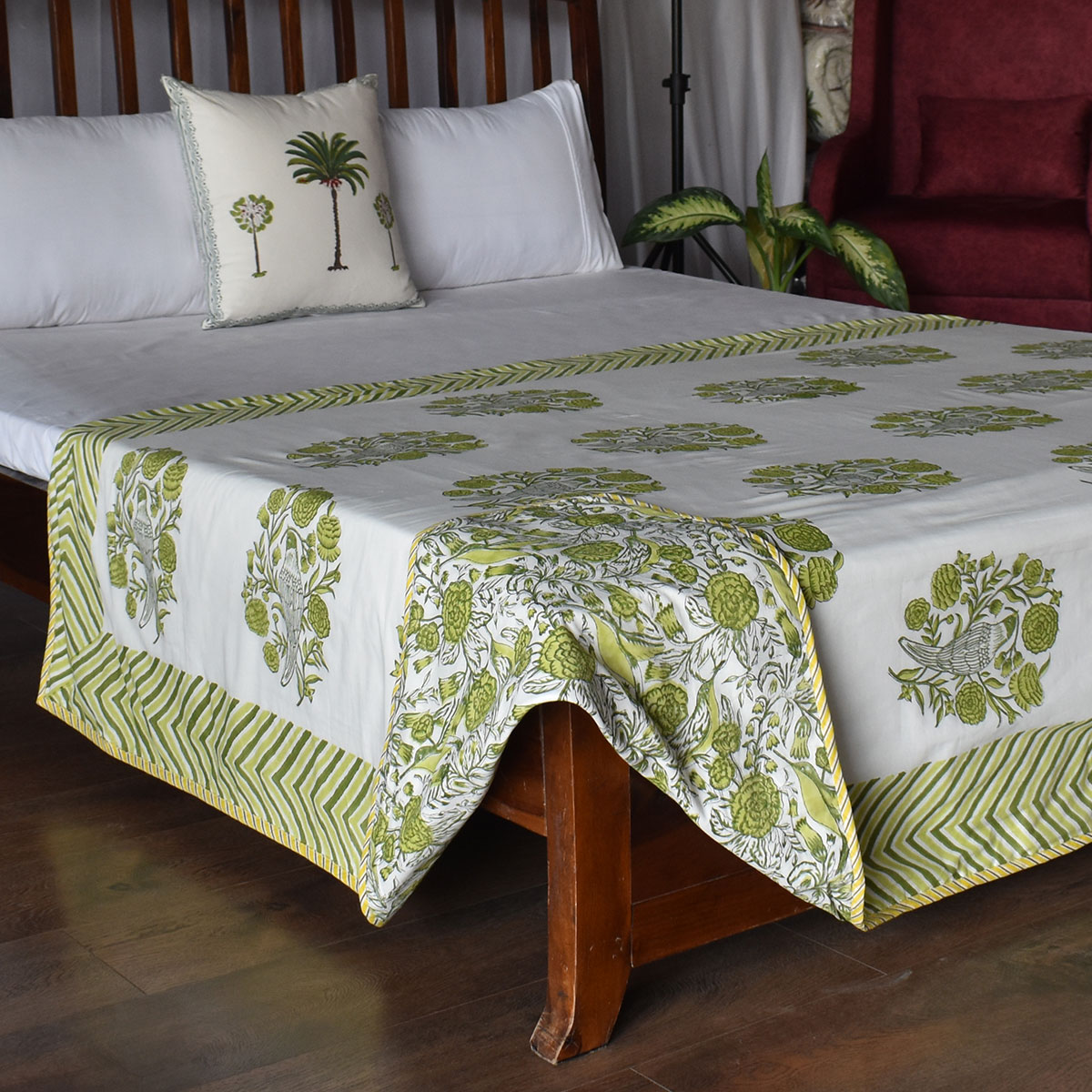 Hand Block Printed Cotton Twin Size Dohar 260511