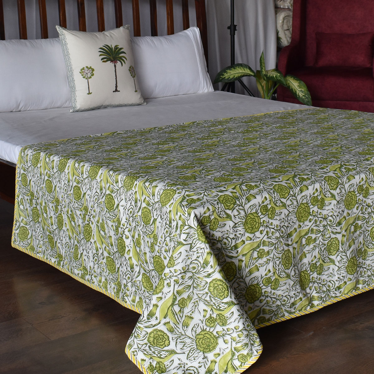 Hand Block Printed Cotton Twin Size Dohar 260511