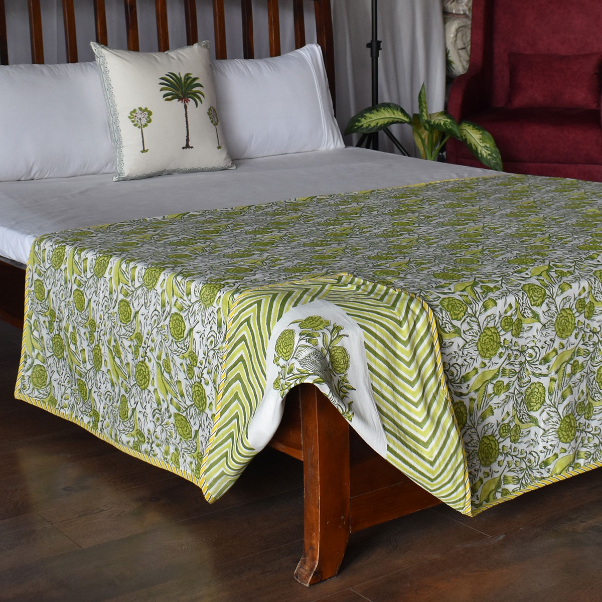 Hand Block Printed Cotton Twin Size Dohar 260511