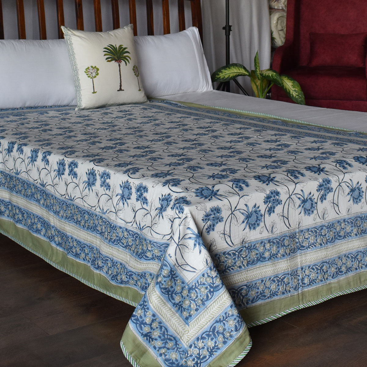 Hand Block Printed Cotton Twin Size Dohar 260514
