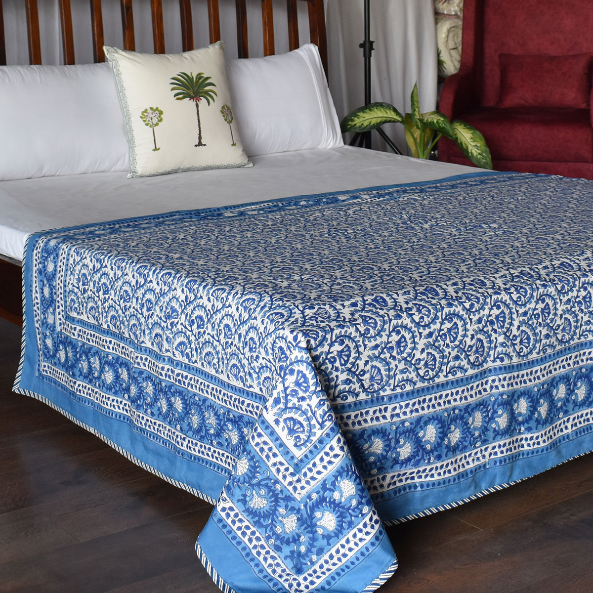 Hand Block Printed Cotton Twin Size Dohar 260515