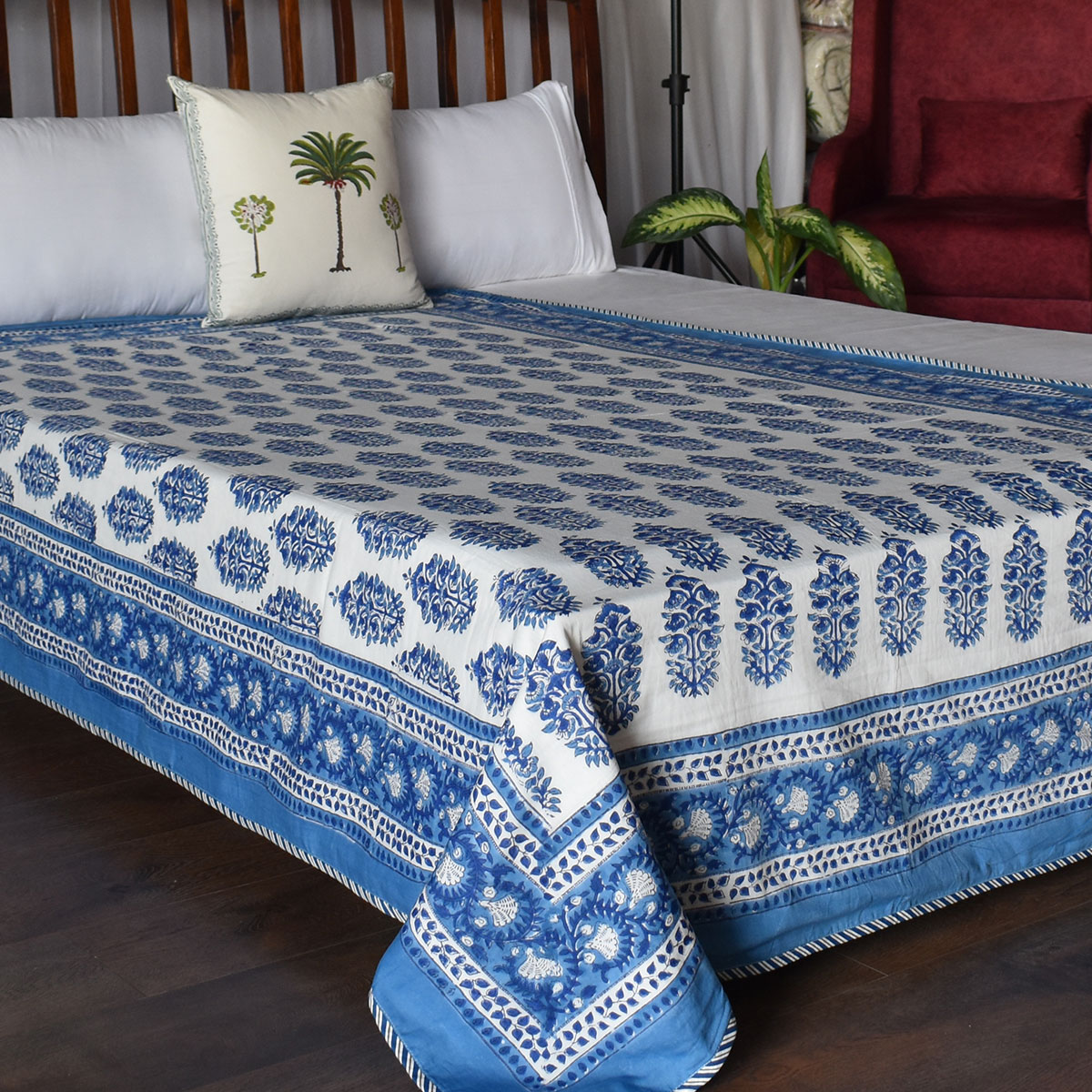 Hand Block Printed Cotton Twin Size Dohar 260515