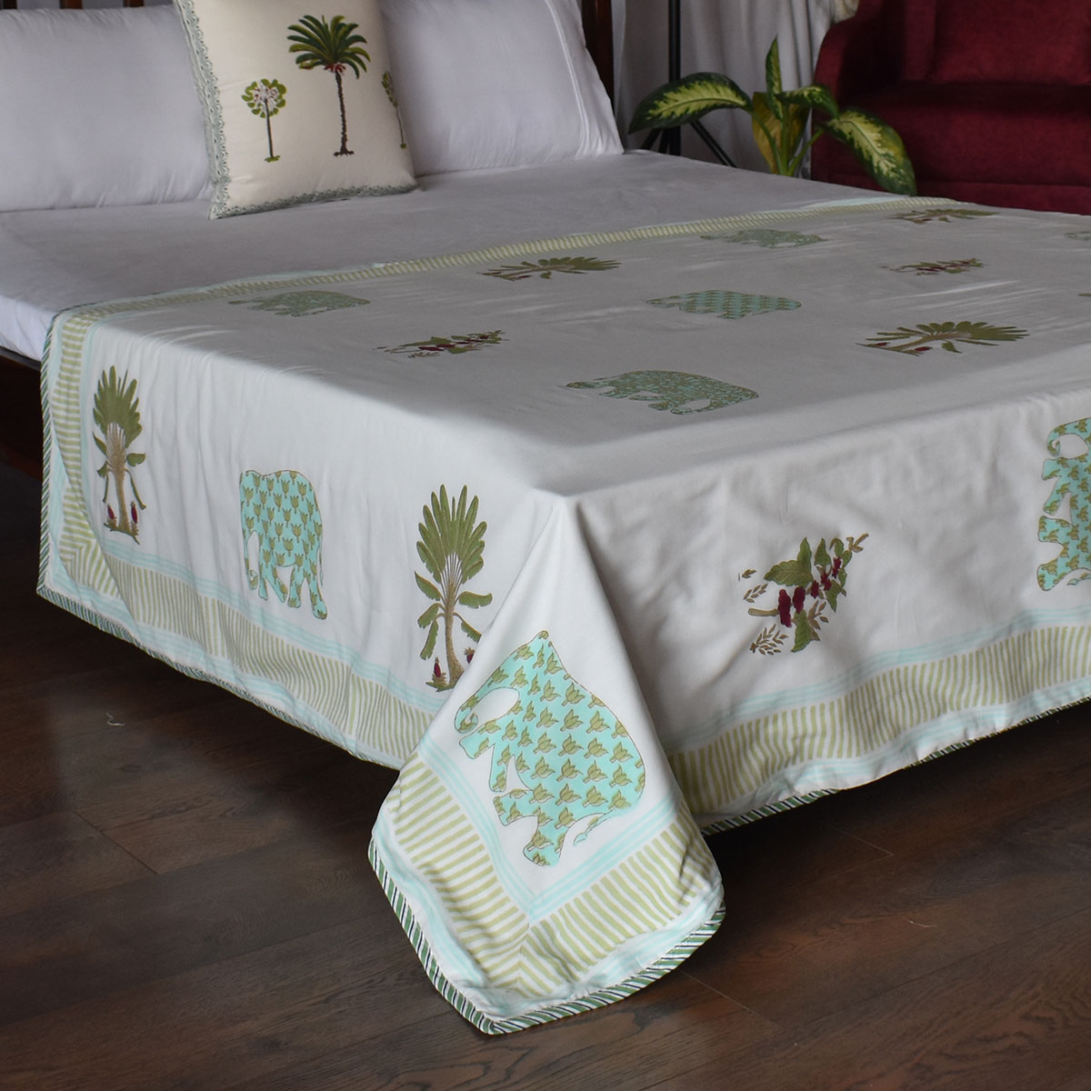 Hand Block Printed Cotton Twin Size Dohar 260516